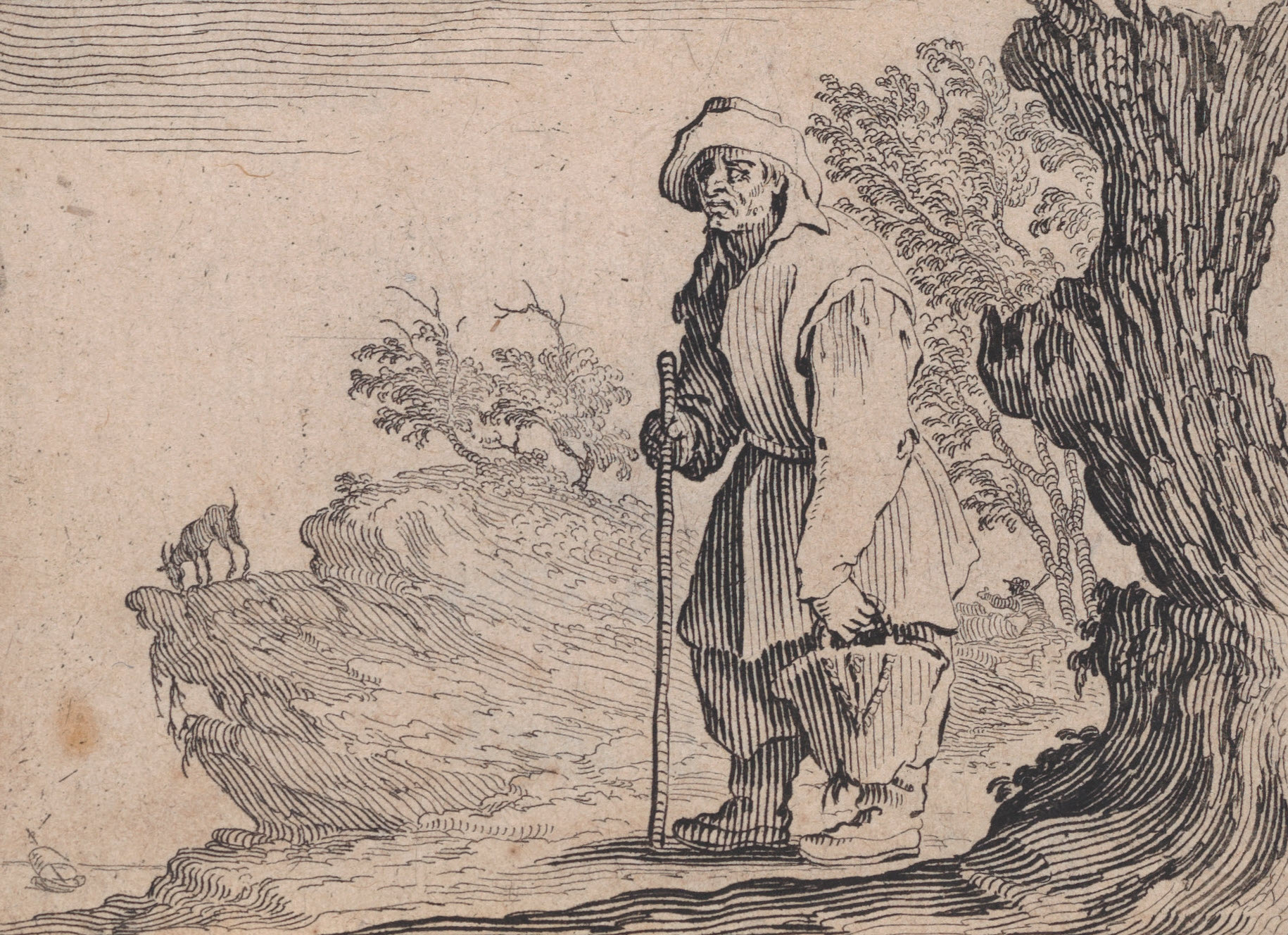 Peasant Carrying his Sack - A Caricature by Callot