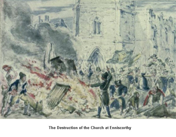 Destruction of a Church During the Irish Rebellion