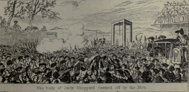 George Cruikshank - illustration: The Hanging of Jack Sheppard 