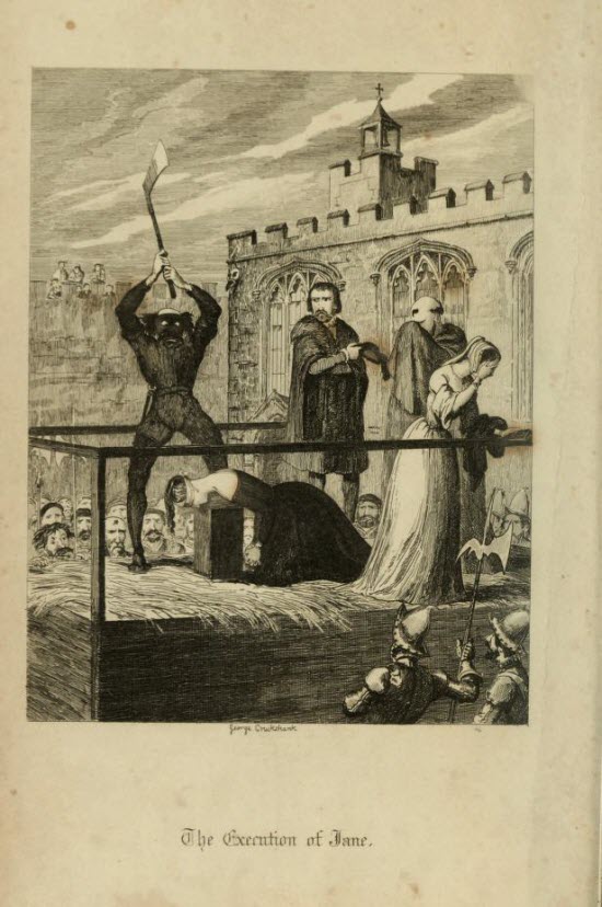The execution of Lady Jane Gray.
