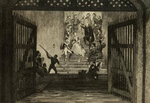 Prisoners being brought to the Tower of London