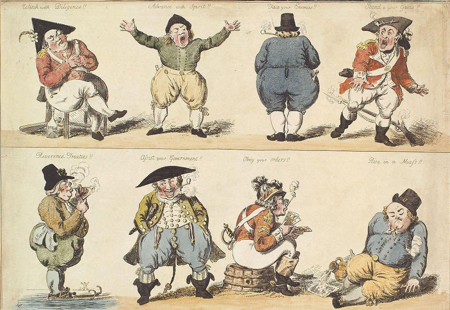 A New Dutch Exercise - A Caricature by Isaac Cruikshank