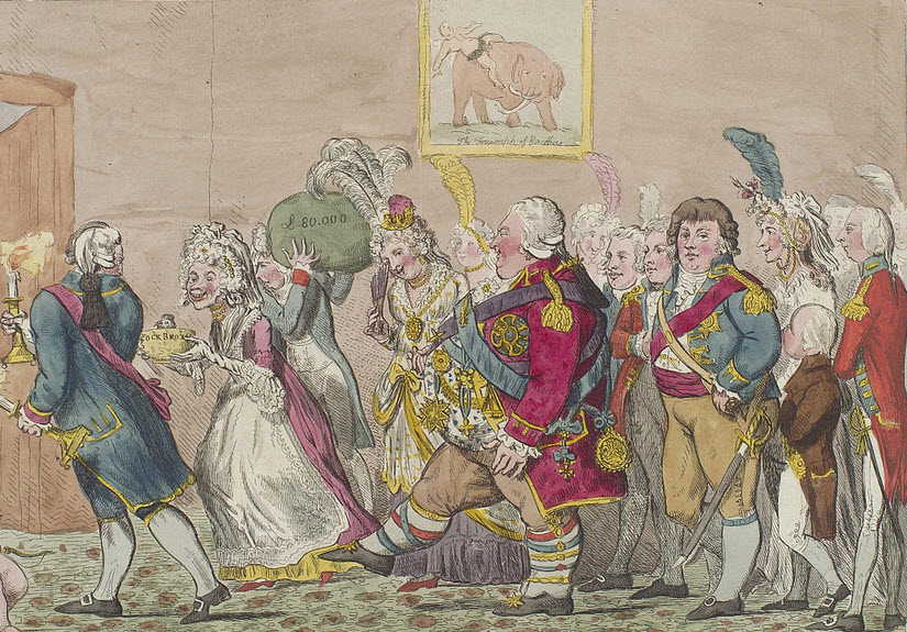 The Wedding Night, Caricature by Isaac Cruikshank