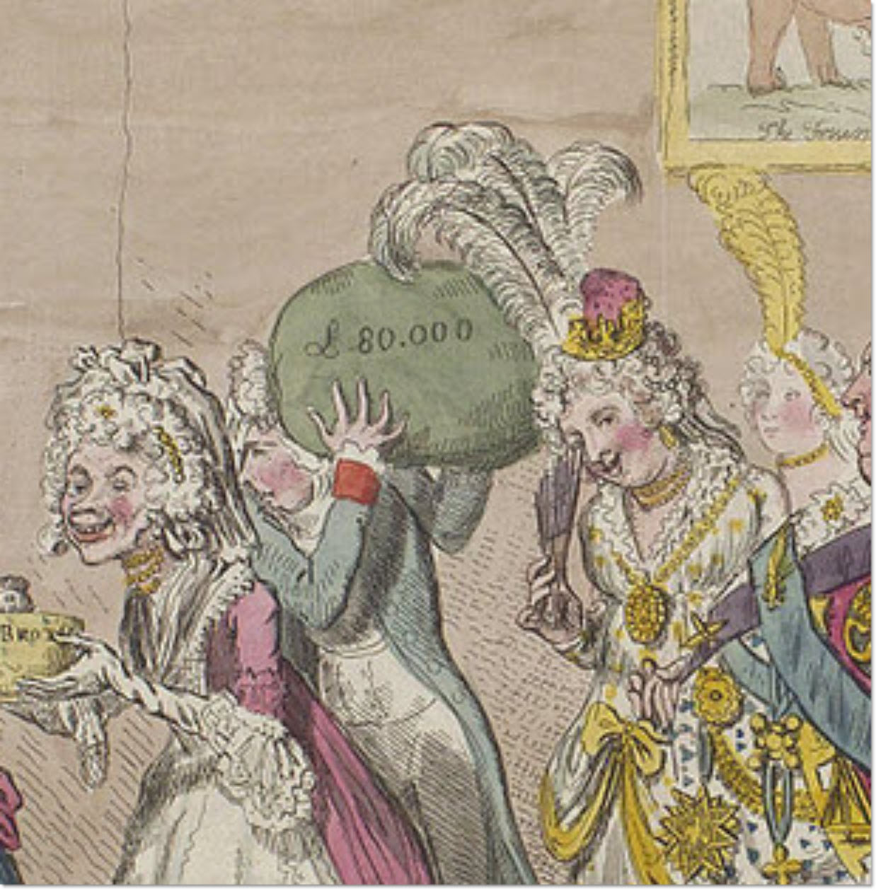Detail from the Wedding Night by Isaac Cruikshank
